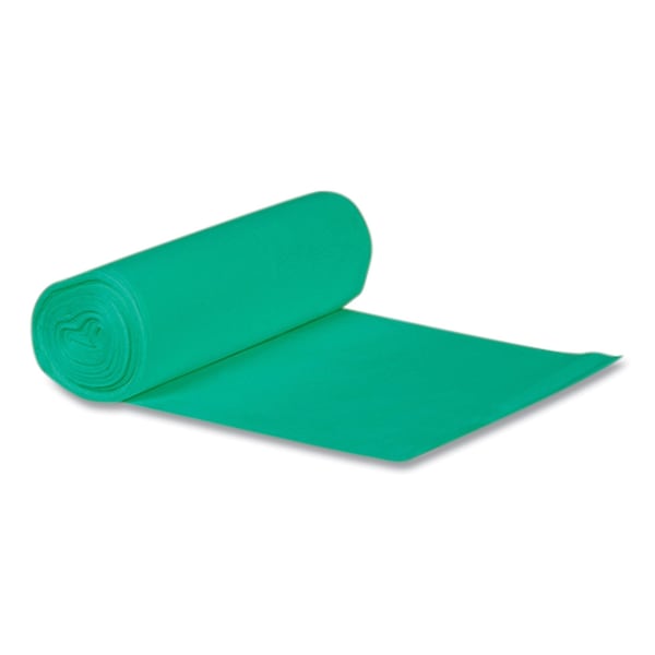 Heritage Eco Blend Max Can Liners, 23 gal, 0.8 mil, 28 in. x 45 in., Green, 25 Bags/Roll, 10 Rolls/Carton, 250PK L5645TE ER1 - main